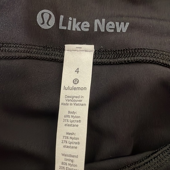 Lululemon Run Off Route Mid Rise Crop 21" Black size 4 running preppy gym - Picture 7 of 8